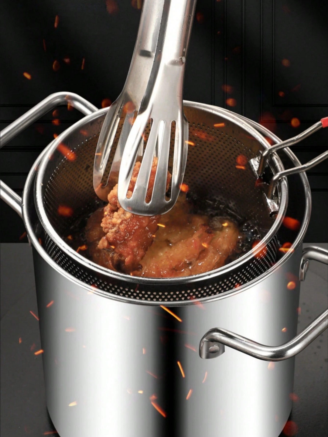 Stainless Steel Deep Fryer | Enjoy Crispy Foods with Less Oil | Stornfield