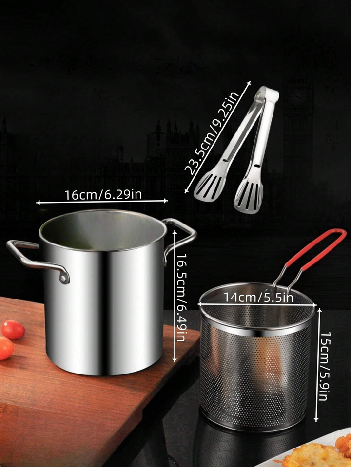 Stainless Steel Deep Fryer | Enjoy Crispy Foods with Less Oil | Stornfield