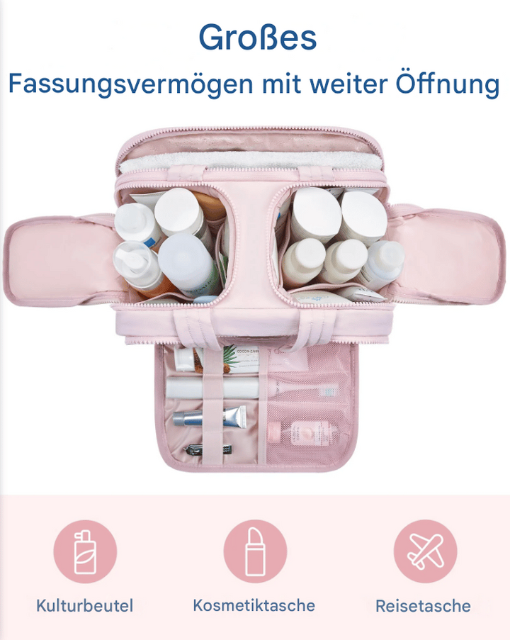 Multipurpose Toilet Bag | Soft, Spacious, 4-in-1 Organizer | Stornfield