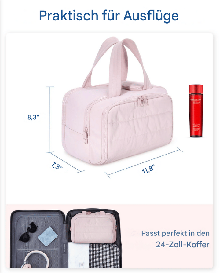 Multipurpose Toilet Bag | Soft, Spacious, 4-in-1 Organizer | Stornfield