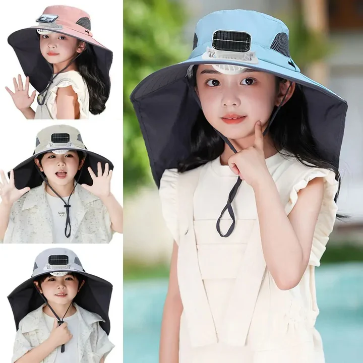 Adjustable Kids Solar Fan Hat | Stornfield