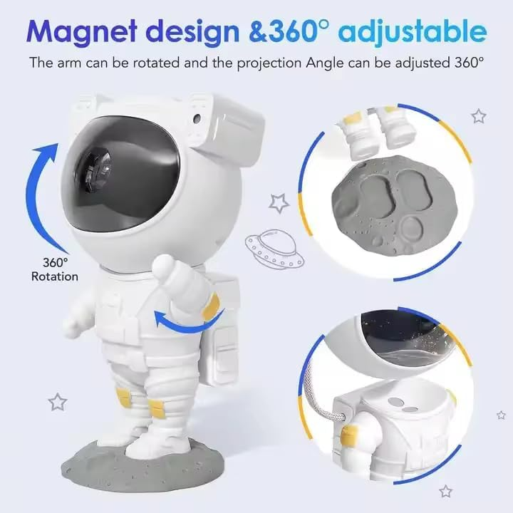 Starry Sky Astronaut | LED Galaxy Projector Night Light for Bedroom & Kids | Stornfield