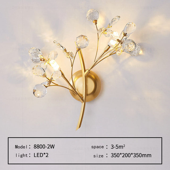 Modern Flower Wall Lamp made of Crystal – Elegant Wall Lighting for Living Spaces | Stornfield