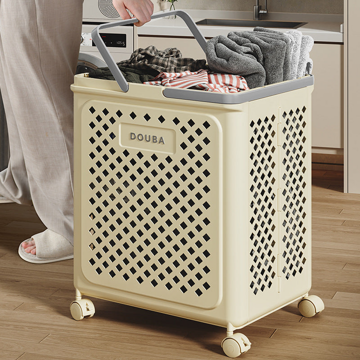 Laundry basket with wheels | Fold, roll, and organize | Stornfield