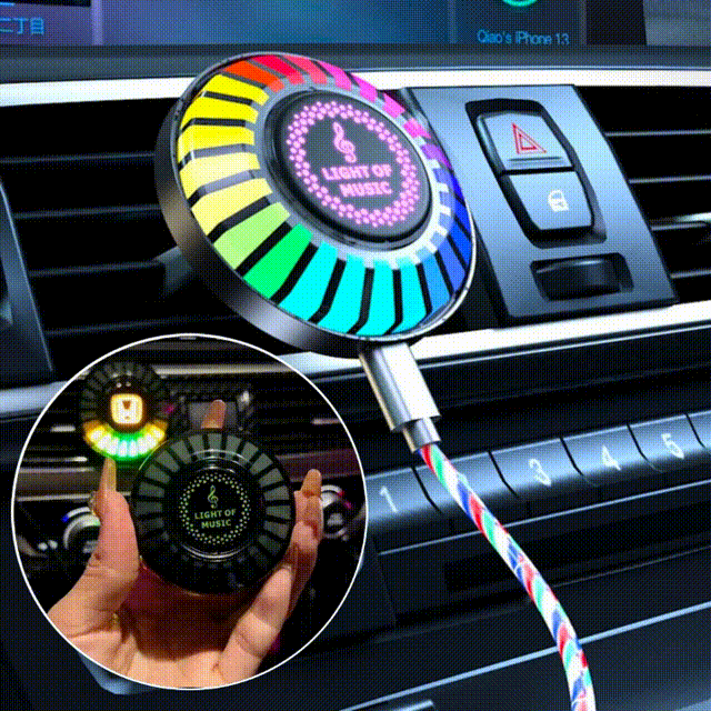 Auto Sound Pickup Light | Portable RGB Fun on the Go | Stornfield