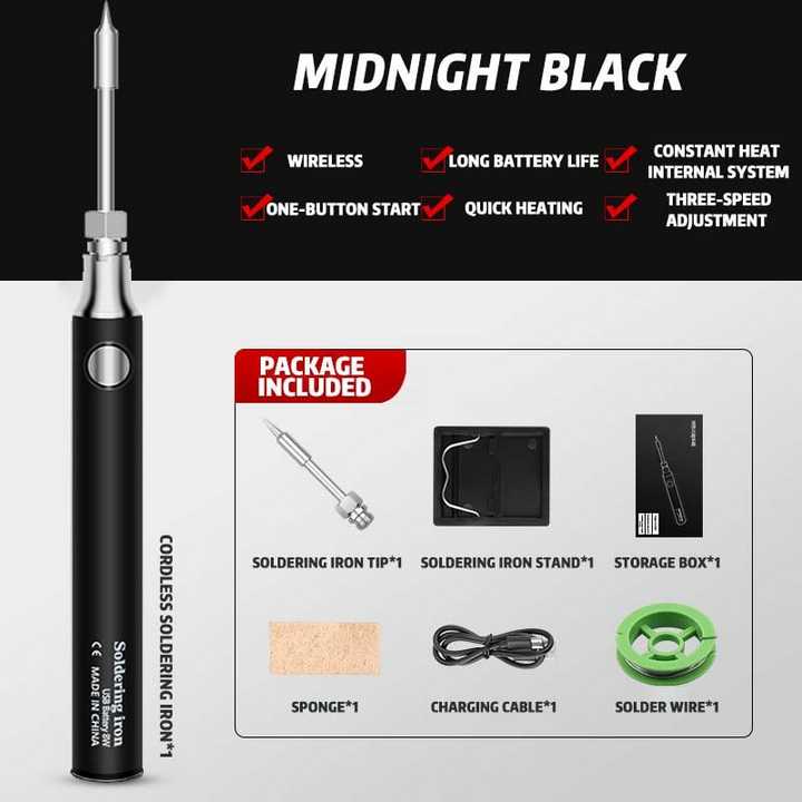 Cordless Portable Soldering Iron Set | Cordless & Rechargeable | Stornfield