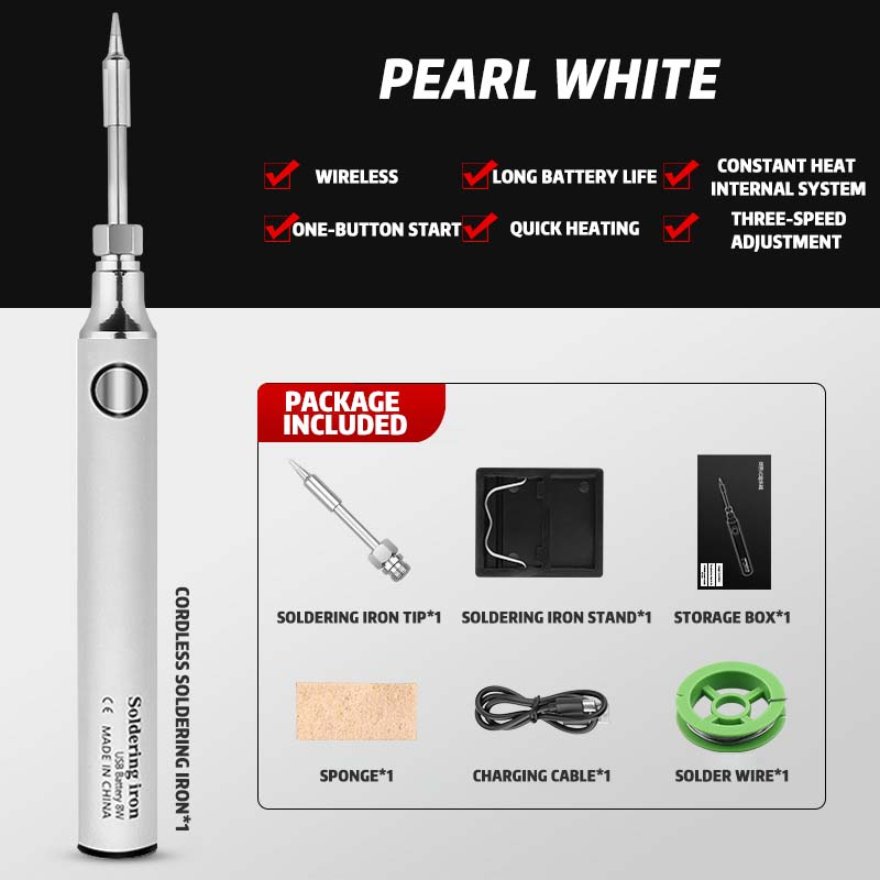 Cordless Portable Soldering Iron Set | Cordless & Rechargeable | Stornfield