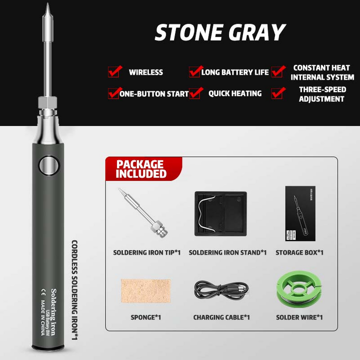 Cordless Portable Soldering Iron Set | Cordless & Rechargeable | Stornfield
