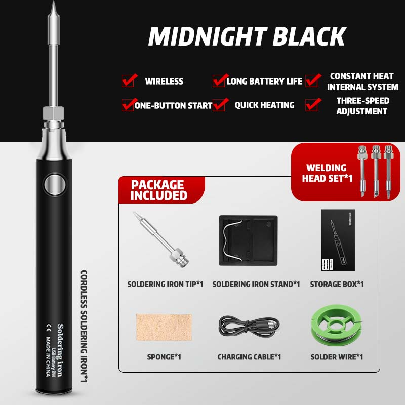 Cordless Portable Soldering Iron Set | Cordless & Rechargeable | Stornfield
