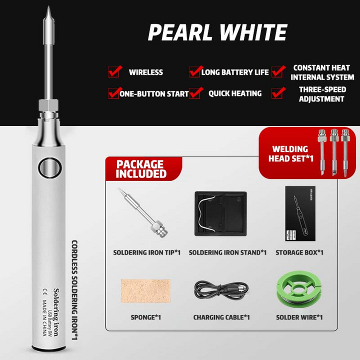 Cordless Portable Soldering Iron Set | Cordless & Rechargeable | Stornfield