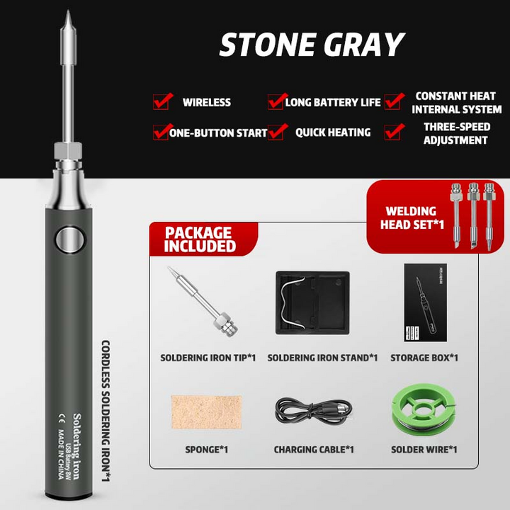 Cordless Portable Soldering Iron Set | Cordless & Rechargeable | Stornfield
