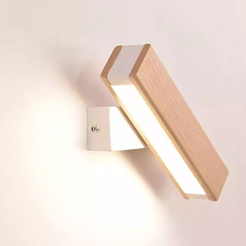 Nordic swivel LED wall light | Minimalist wood design | Stornfield
