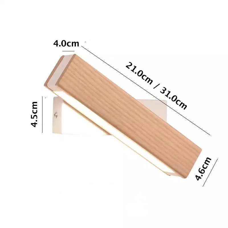 Nordic swivel LED wall light | Minimalist wood design | Stornfield