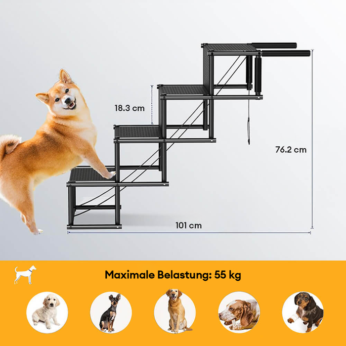 Folding Car Stair for Dogs | Safe Climbing for Puppies | Stornfield