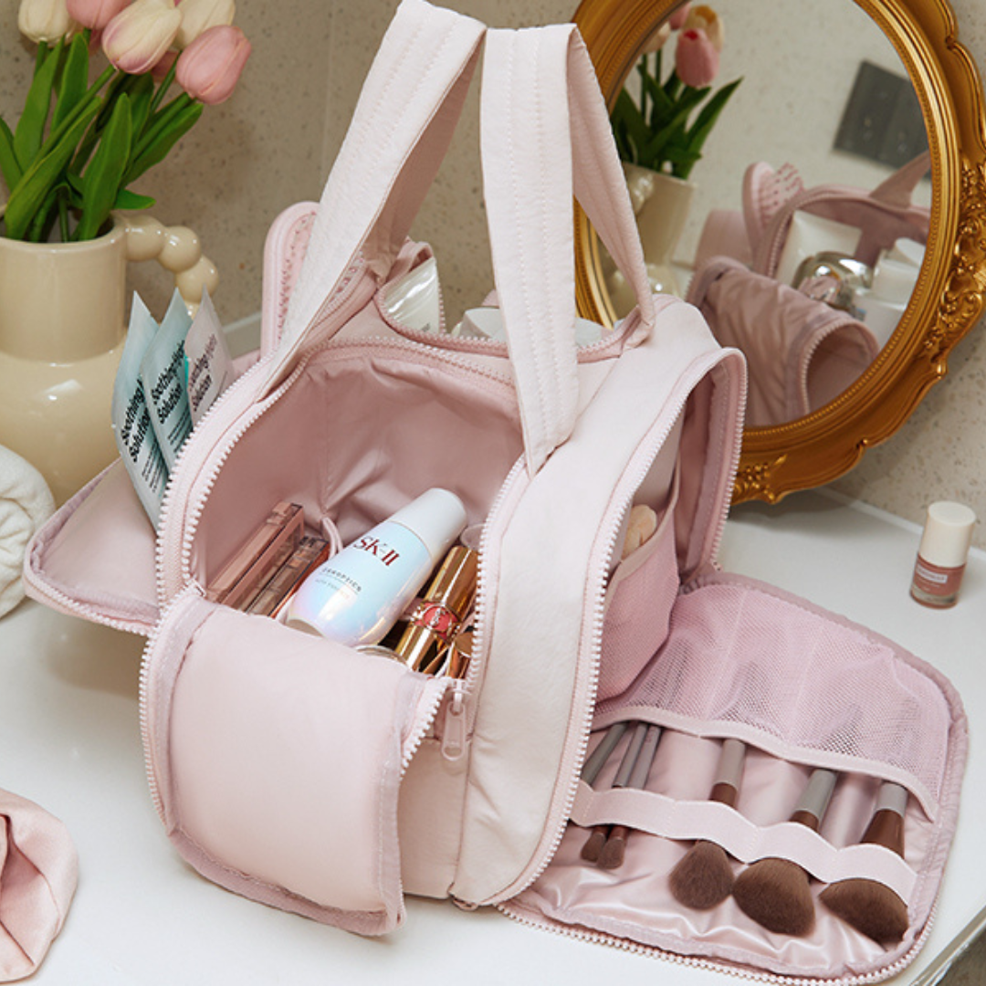 Multipurpose Toilet Bag | Soft, Spacious, 4-in-1 Organizer | Stornfield