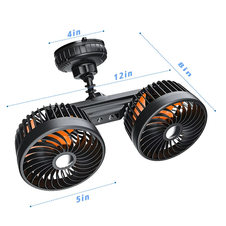 Stornfield | AeroBreeze Car Fan | Wireless fan with 4000 mAh battery and 3 fan speeds
