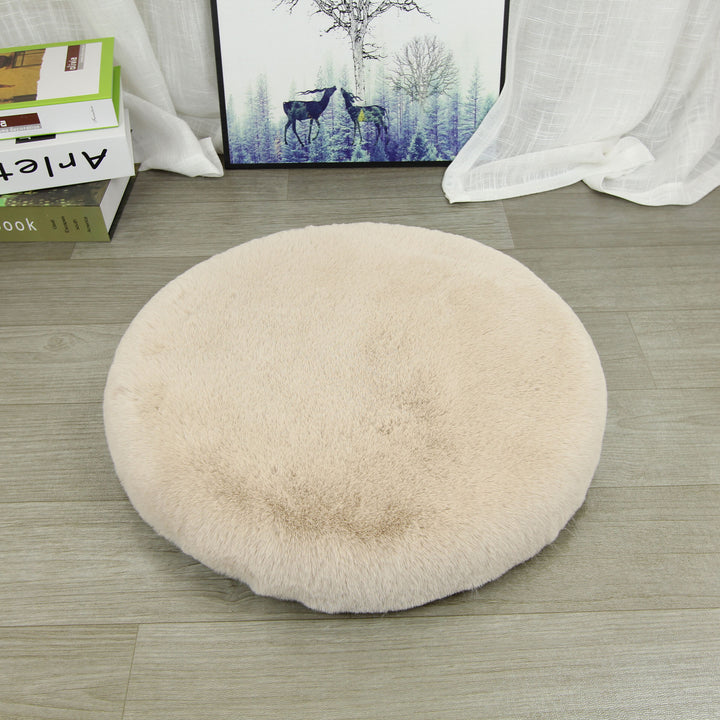 Round seat cushion made of cotton and linen