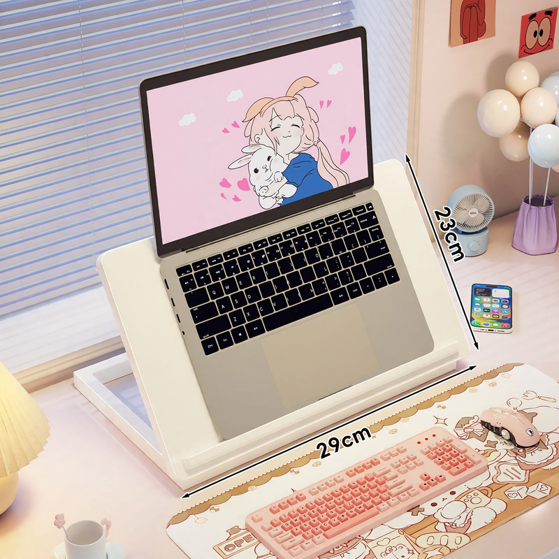 Wood Laptop Stand with Desk Organizer