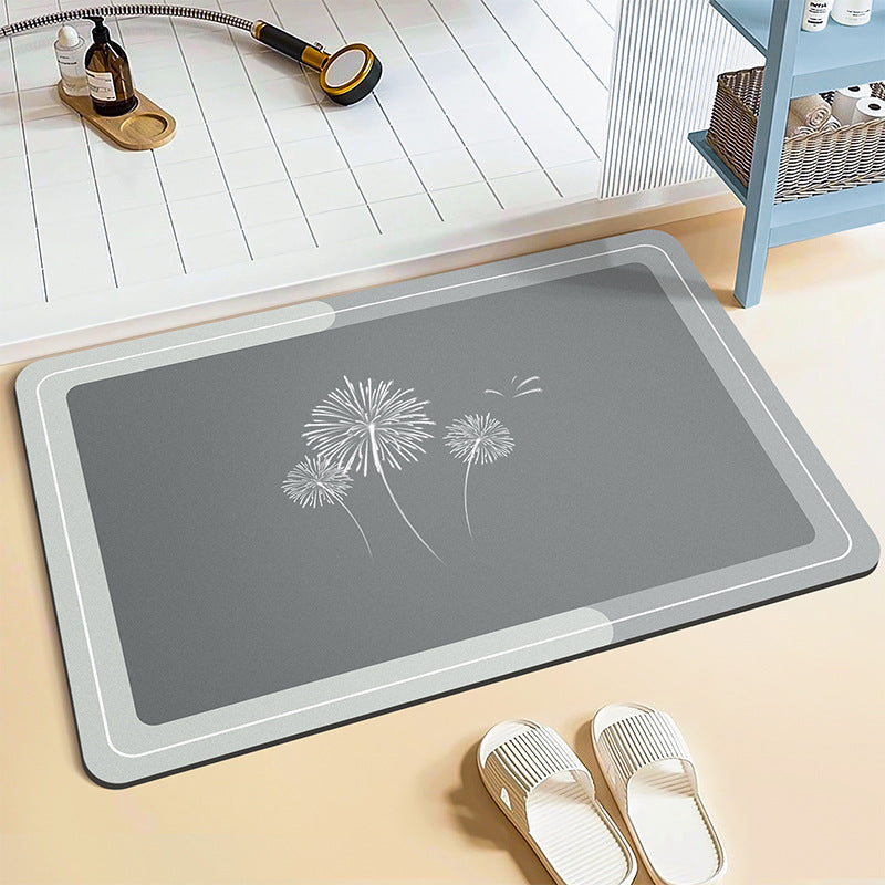 Cartoon doormat made of faux fur, washable