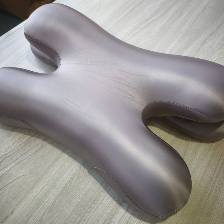 Side sleeper pillow with memory foam, bone shape