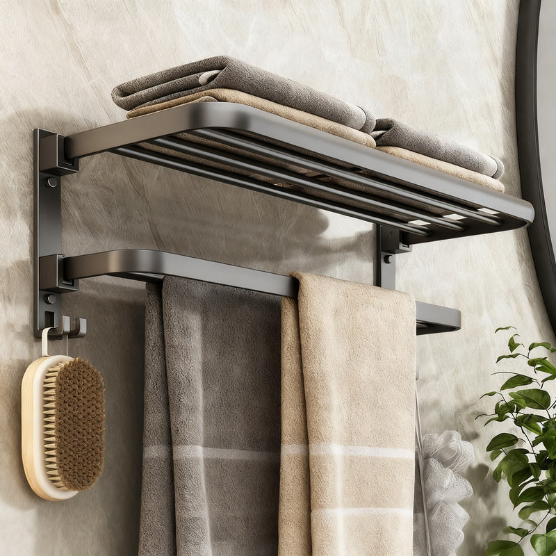 Aluminum towel holder, foldable