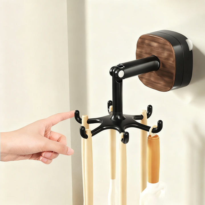 Rotating kitchen hook, PC, no drilling