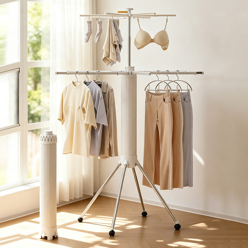 Standing laundry dryer, foldable, plastic
