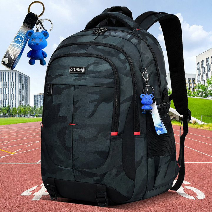 School backpack with roll-top closure, large