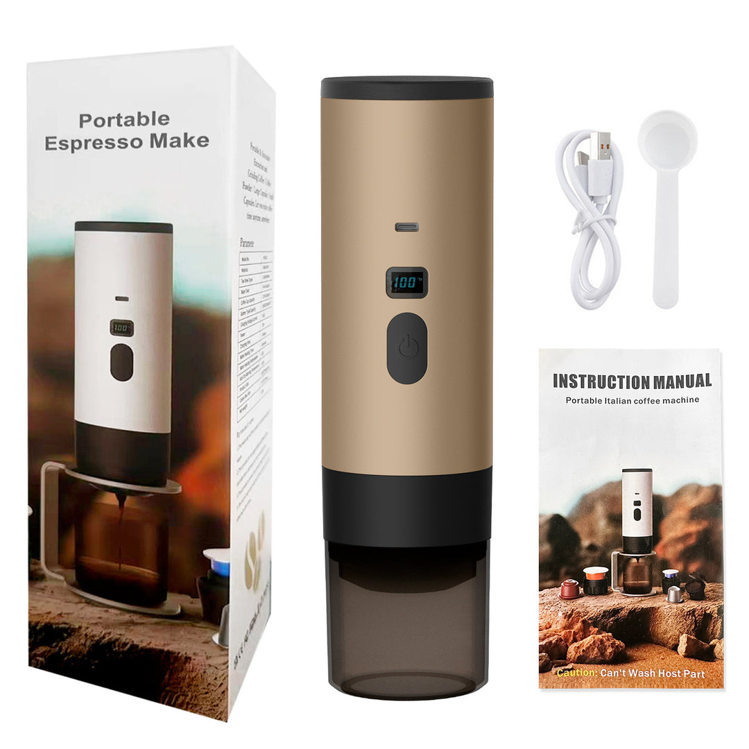 Portable espresso coffee machine with battery, 0.5 L