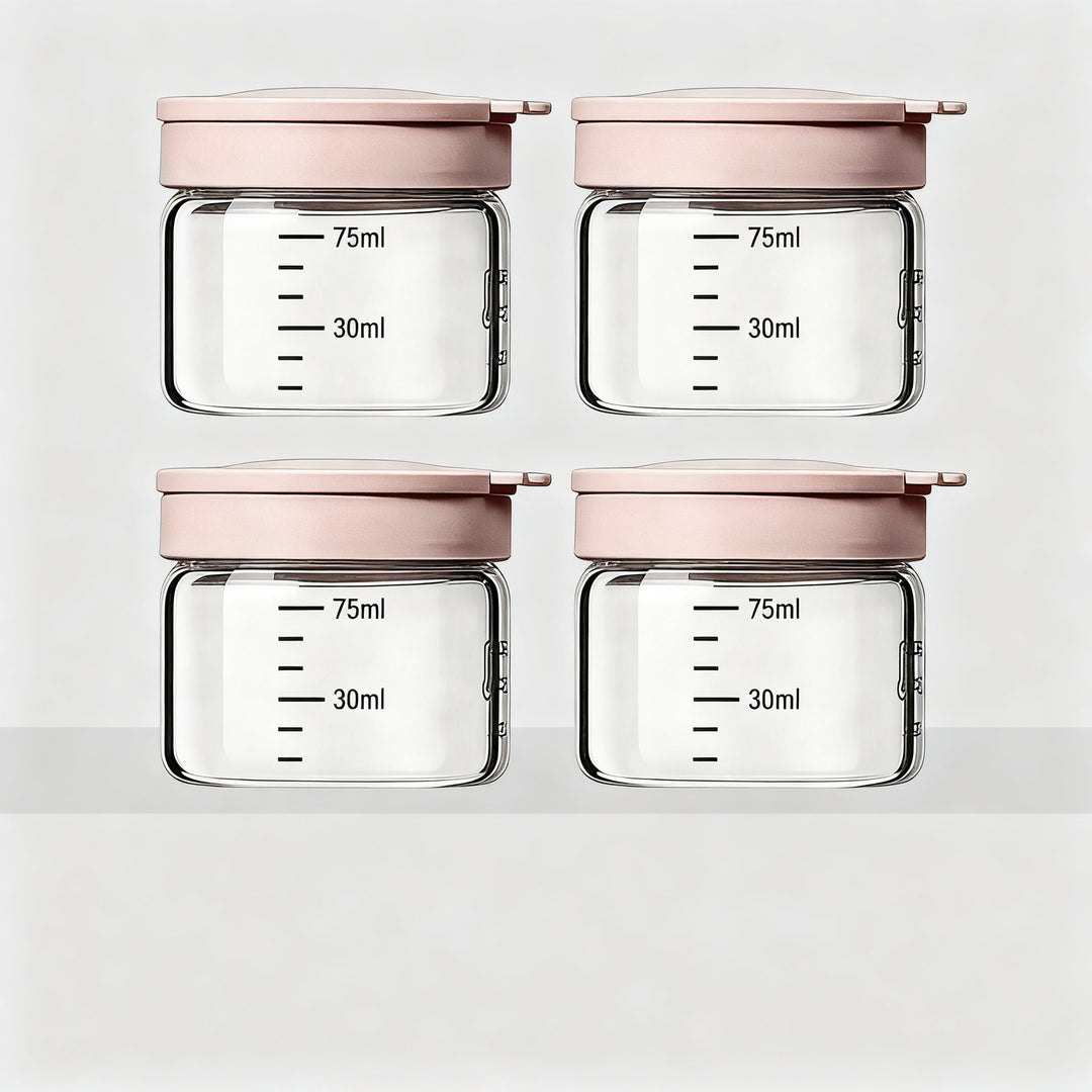 Borosilicate glass storage jar with measurement scale