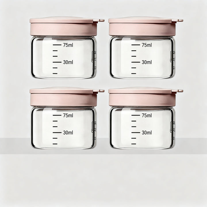 Borosilicate glass storage jar with measurement scale