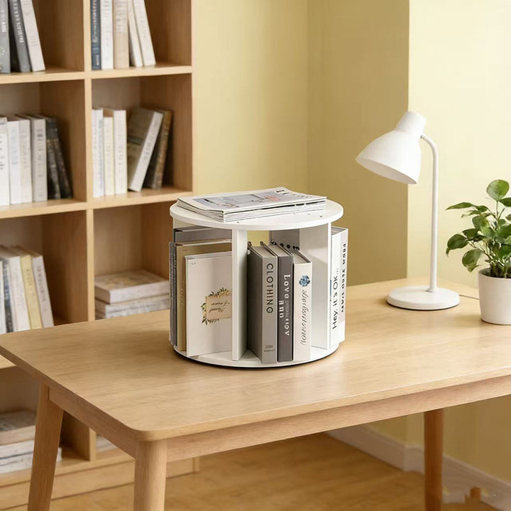 Rotatable table book shelf, 360°
