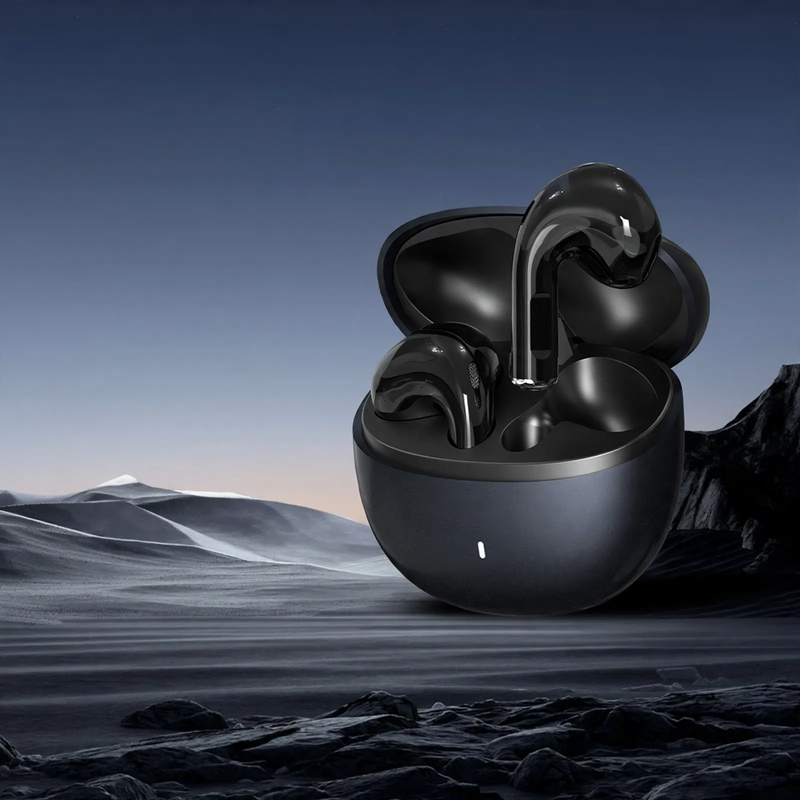 Half-open true wireless earbuds with noise cancellation