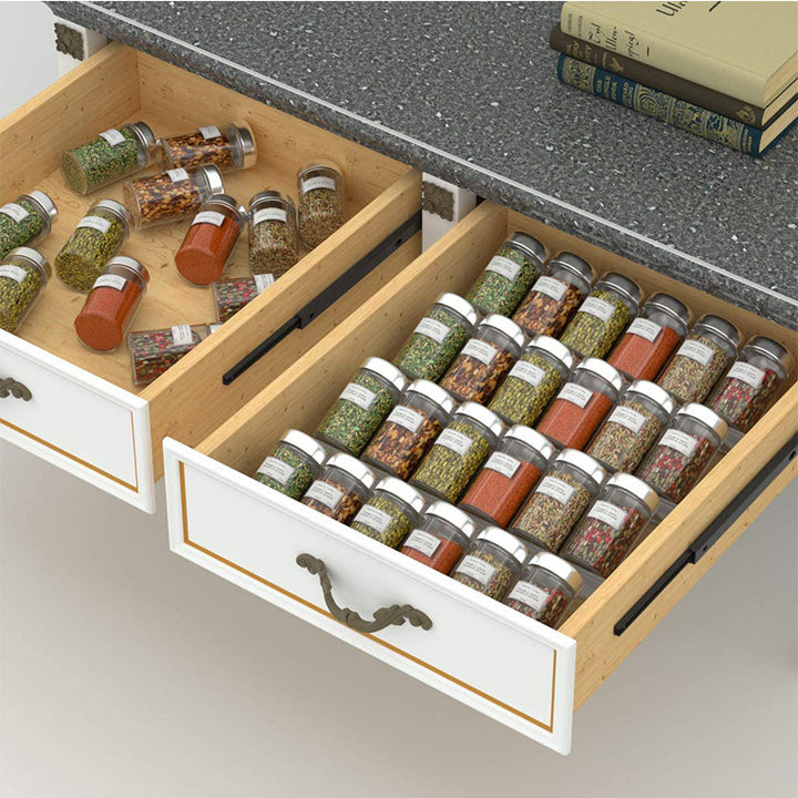 Acrylic spice rack with drawers