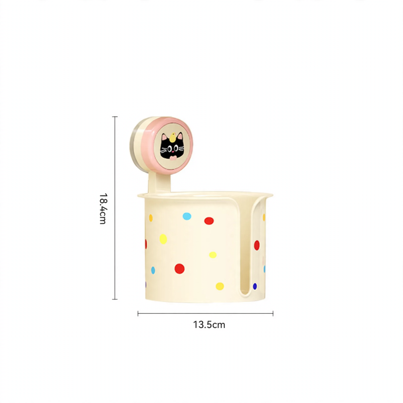 Suction Cup Paper Towel Holder, multicolored, wall-mounted