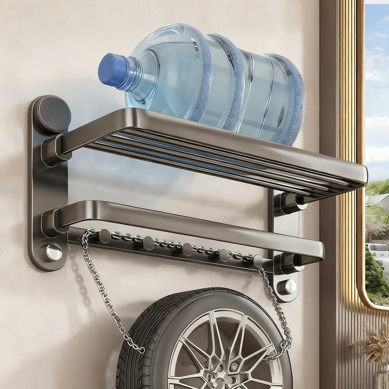 Adhesive Towel Holder, Metal, Modern