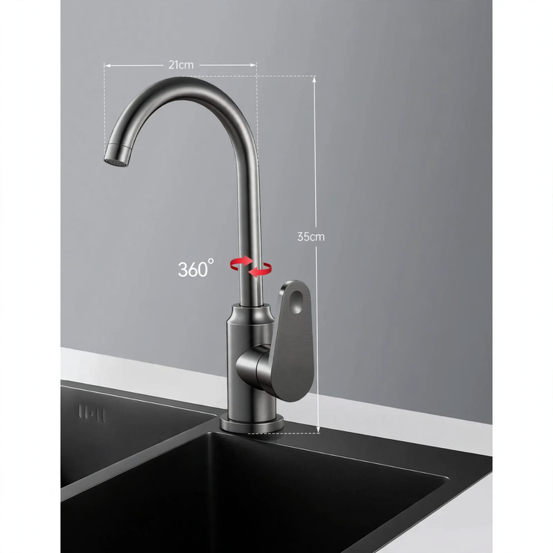 Kitchen faucet with cold and hot water, model HX-A-883