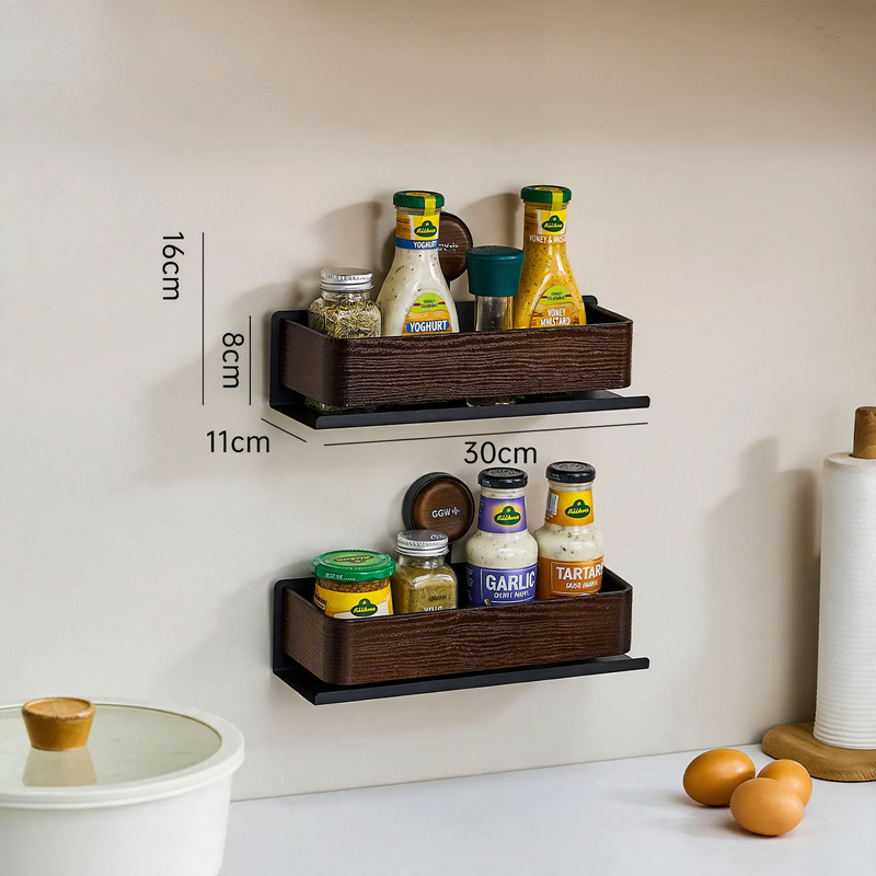Suction Cup Wall Shelf for Kitchen, Plastic