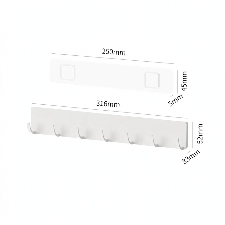 Wall-mounted spice rack without drilling