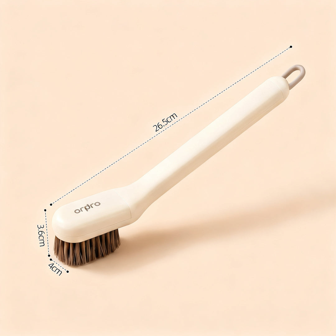 Shoe and laundry brush with soft bristles