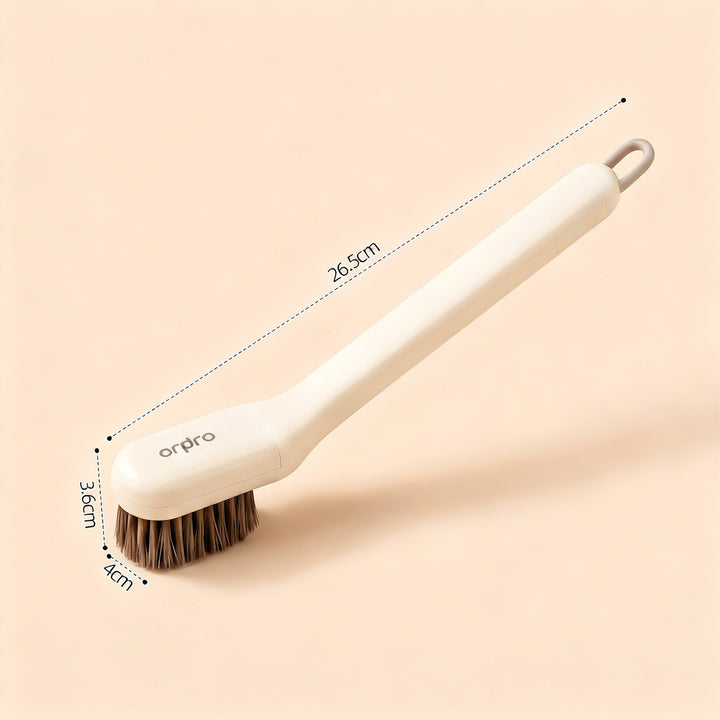 Shoe and laundry brush with soft bristles