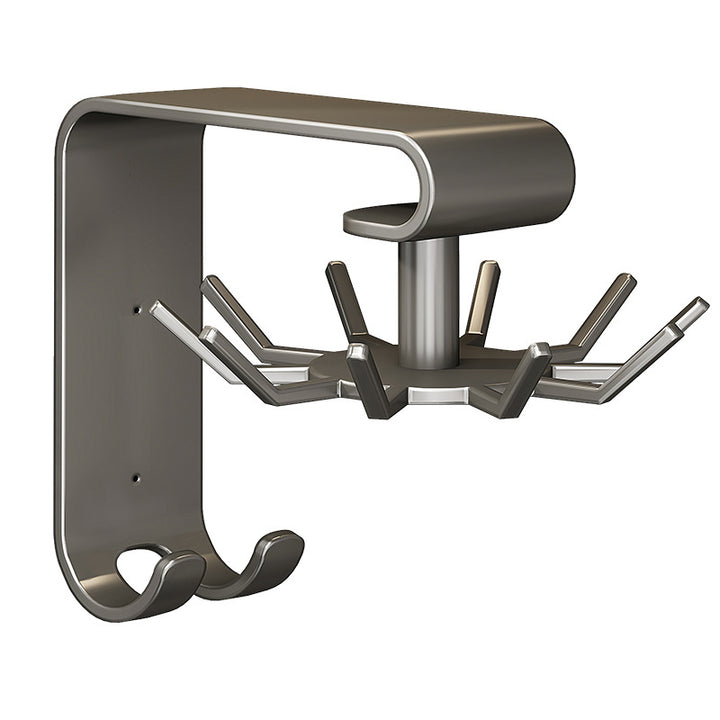 Rotatable wall hook for kitchen utensils, no drilling