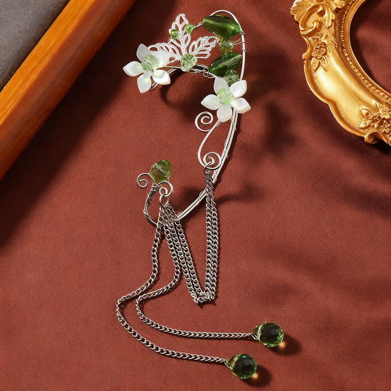 Ear clip without ear hole, handwoven