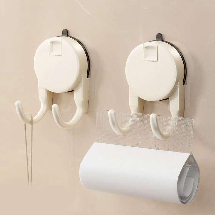 Suction cup hooks, set of 4, plastic