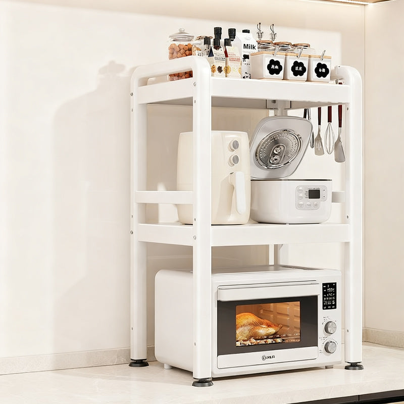 Microwave and kitchen appliance shelf, multi-tiered