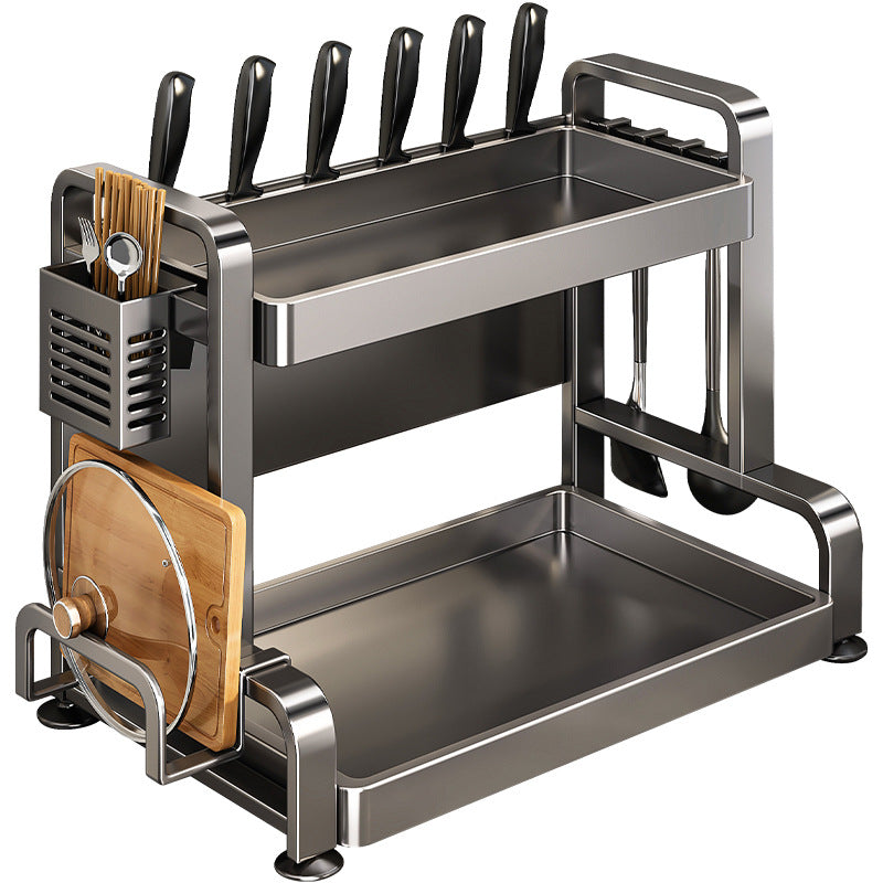 Multi-tier spice rack for the kitchen countertop