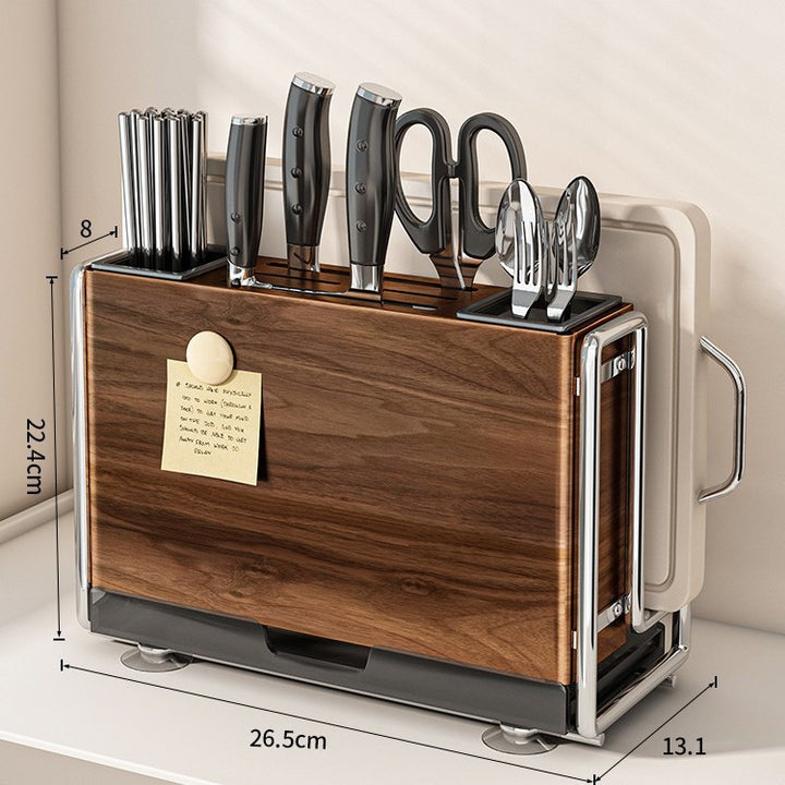 Knife holder and cutlery stand, wood look