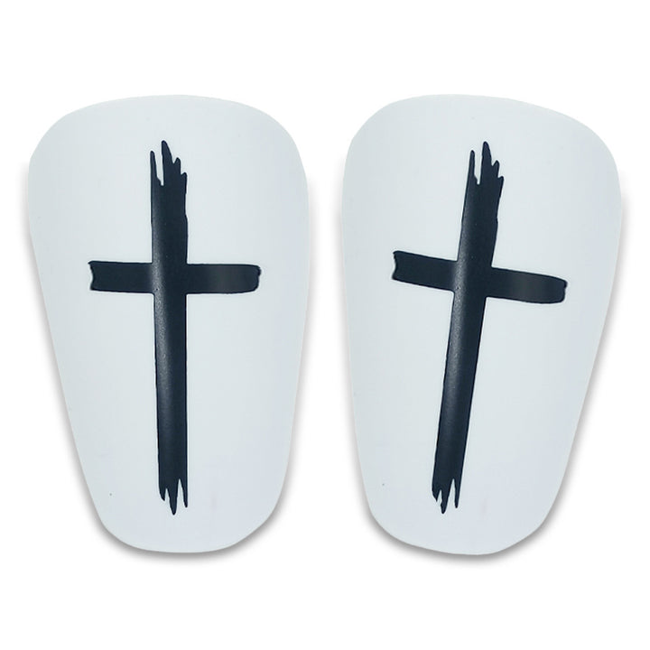 Plastic shin guards for ball sports