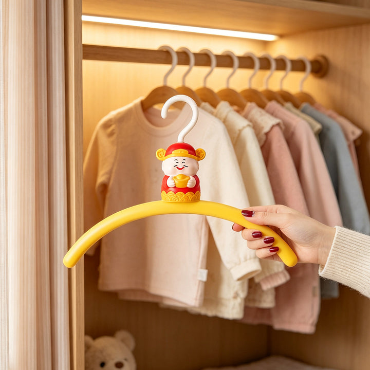 Clothes hanger with slip protection, colorful