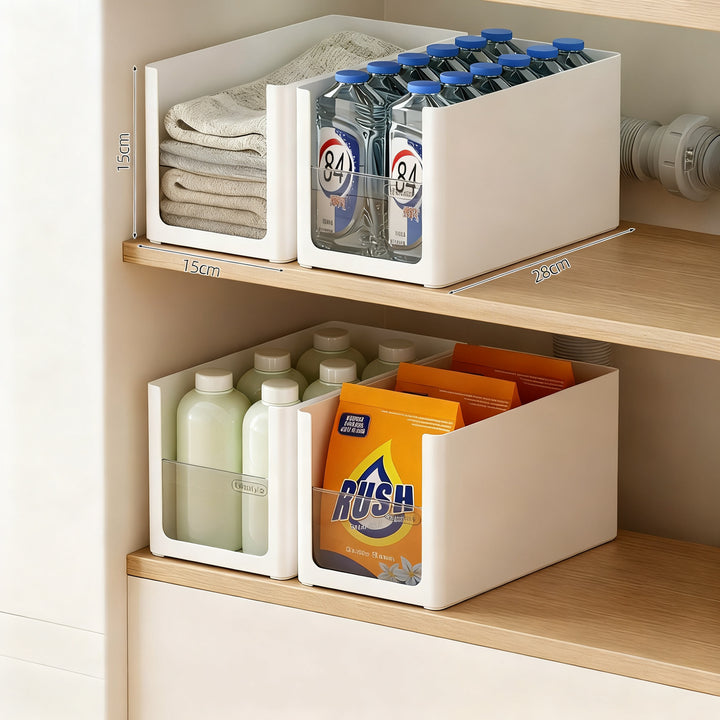 Organizer for bathroom cabinet